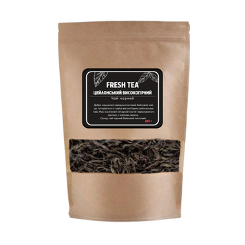 ЧАЙ ЧОРНИЙ FRESH TEA ЦЕЙЛОНСЬКИЙ ВИСОКОГІРНИЙ 250Г 00000008742 фото